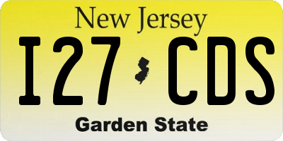 NJ license plate I27CDS