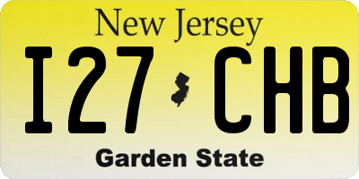 NJ license plate I27CHB