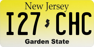 NJ license plate I27CHC