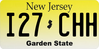 NJ license plate I27CHH