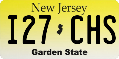 NJ license plate I27CHS