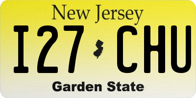 NJ license plate I27CHU