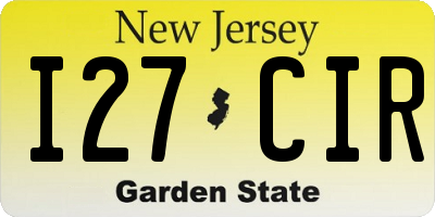 NJ license plate I27CIR