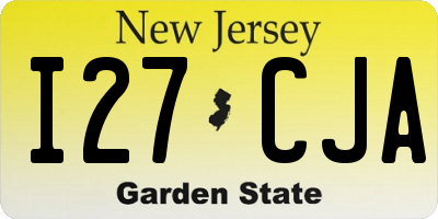 NJ license plate I27CJA