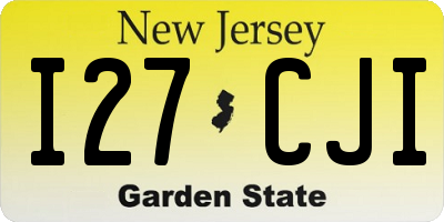 NJ license plate I27CJI