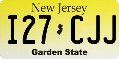 NJ license plate I27CJJ