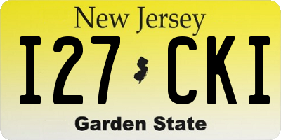 NJ license plate I27CKI