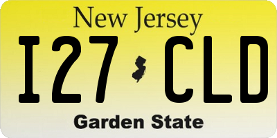 NJ license plate I27CLD