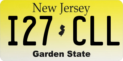 NJ license plate I27CLL
