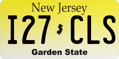 NJ license plate I27CLS