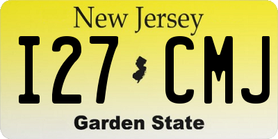 NJ license plate I27CMJ