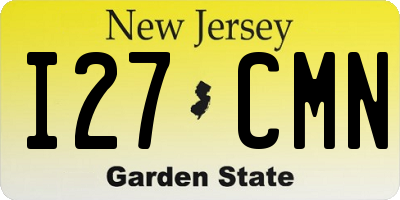 NJ license plate I27CMN