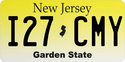 NJ license plate I27CMY