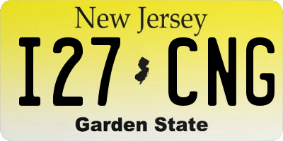 NJ license plate I27CNG