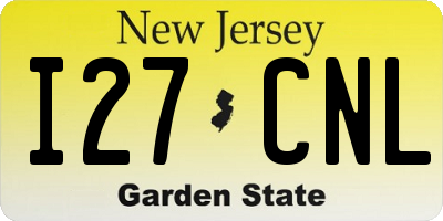 NJ license plate I27CNL