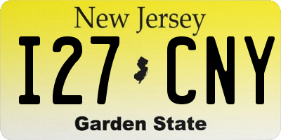 NJ license plate I27CNY