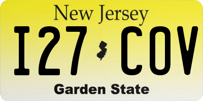 NJ license plate I27COV