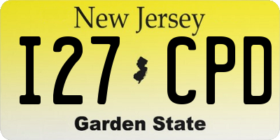 NJ license plate I27CPD