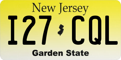 NJ license plate I27CQL