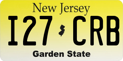 NJ license plate I27CRB