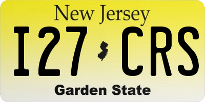 NJ license plate I27CRS