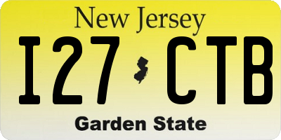 NJ license plate I27CTB