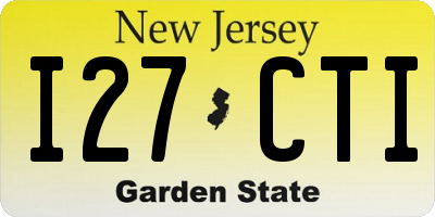 NJ license plate I27CTI