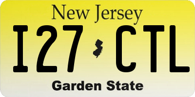 NJ license plate I27CTL