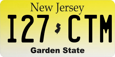 NJ license plate I27CTM