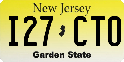 NJ license plate I27CTO