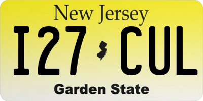 NJ license plate I27CUL