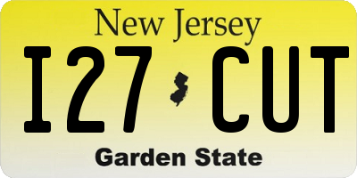 NJ license plate I27CUT