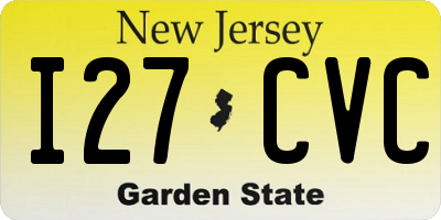 NJ license plate I27CVC