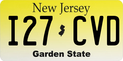 NJ license plate I27CVD