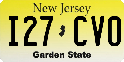 NJ license plate I27CVO