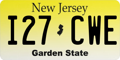 NJ license plate I27CWE