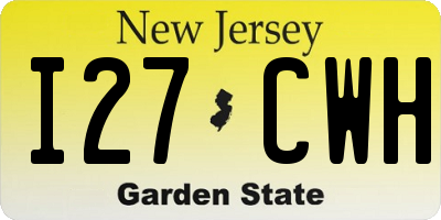 NJ license plate I27CWH