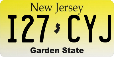 NJ license plate I27CYJ