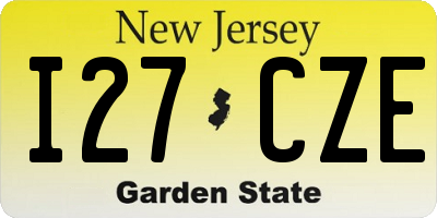 NJ license plate I27CZE