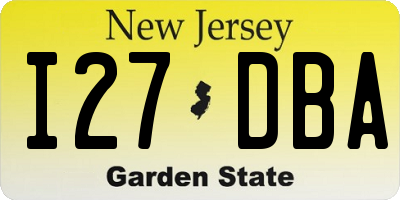 NJ license plate I27DBA