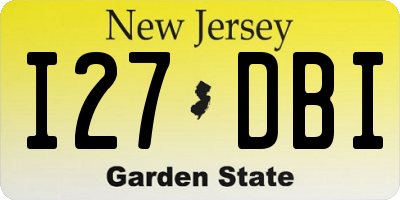 NJ license plate I27DBI