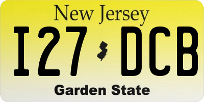 NJ license plate I27DCB