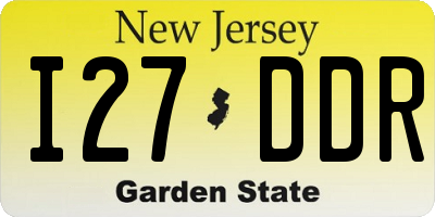 NJ license plate I27DDR