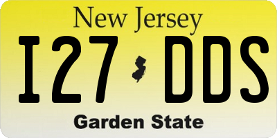 NJ license plate I27DDS