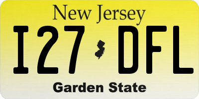 NJ license plate I27DFL
