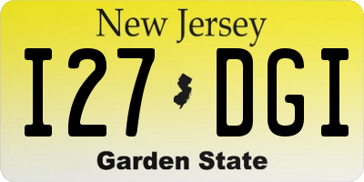 NJ license plate I27DGI