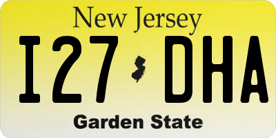 NJ license plate I27DHA