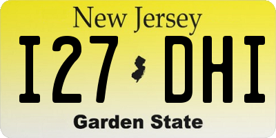 NJ license plate I27DHI