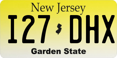 NJ license plate I27DHX