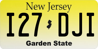NJ license plate I27DJI